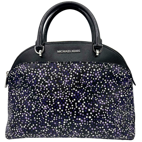 Vintage Michael Kors Emmy Large Dome Satchel in Starry Night Print - Picture 1 of 13